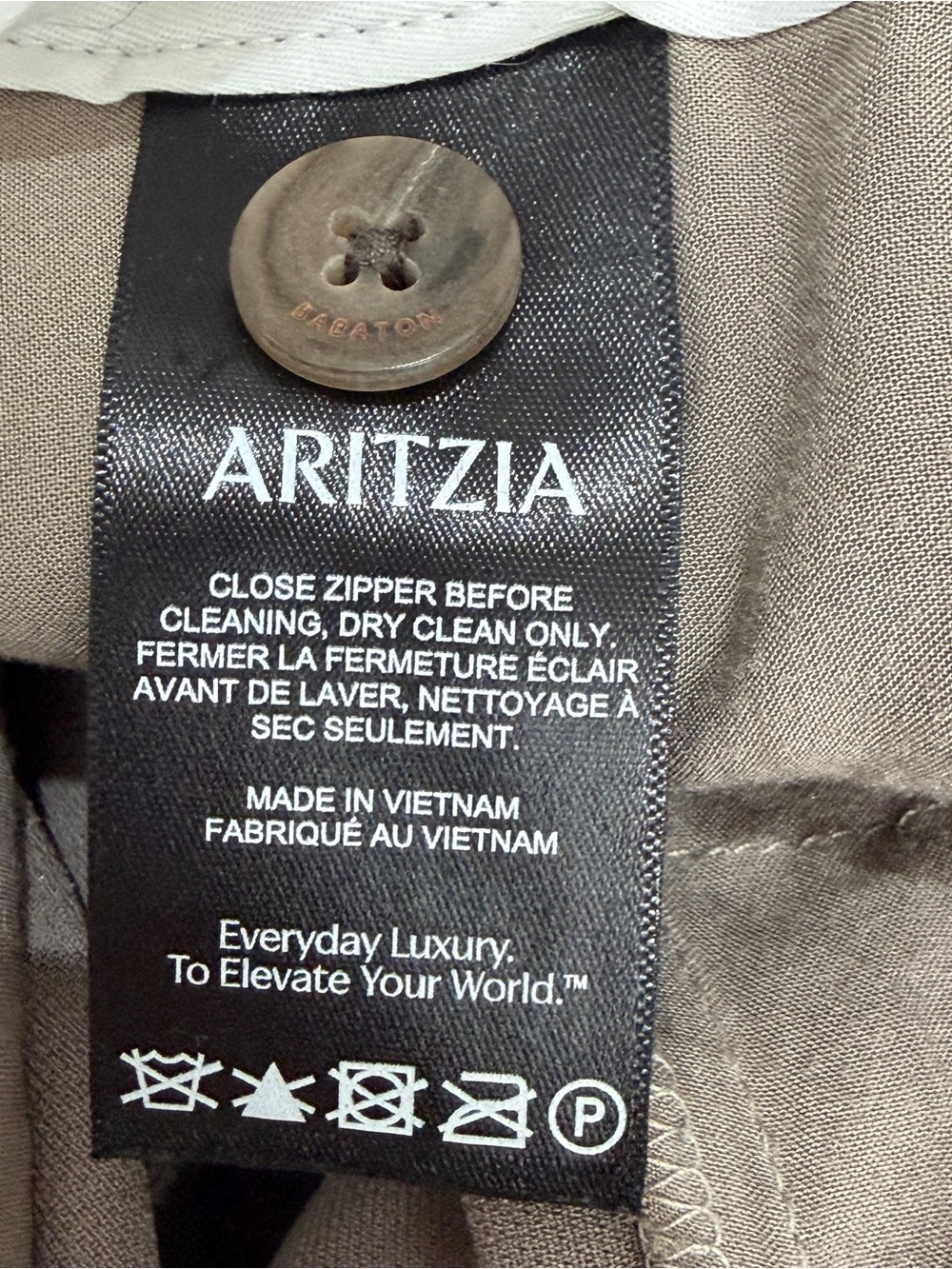 Aritzia Babaton taupe brown old money pleated cropped wide leg crepe pant 10 - Picture 13 of 14